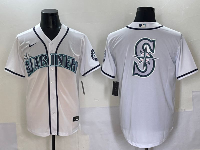 Men 2025 Seattle Mariners Blank White Game Nike MLB Jersey style 6